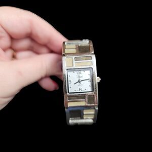 💍Viviani By Accutime Bangle Cuff Bracelet Watch Vintage